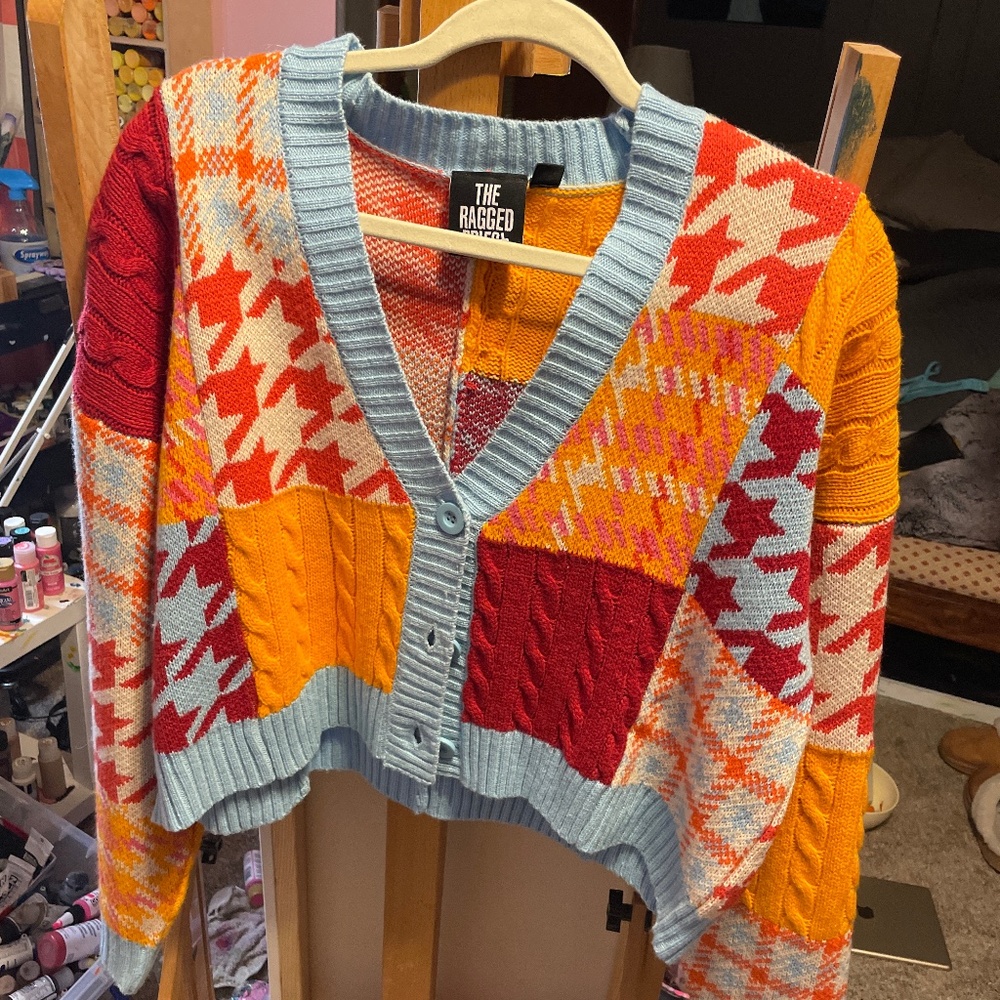 Women's Colorful Patchwork Sweater
